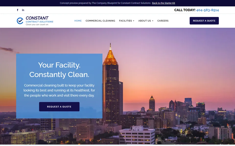 The new Constant Contract Solutions website concept